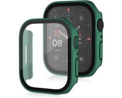 By Qubix - Hard case 40mm - Groen - Geschikt voor Apple Watch 40mm hoesje - screenprotector - Bescherming iWatch - Bescherm hoesje