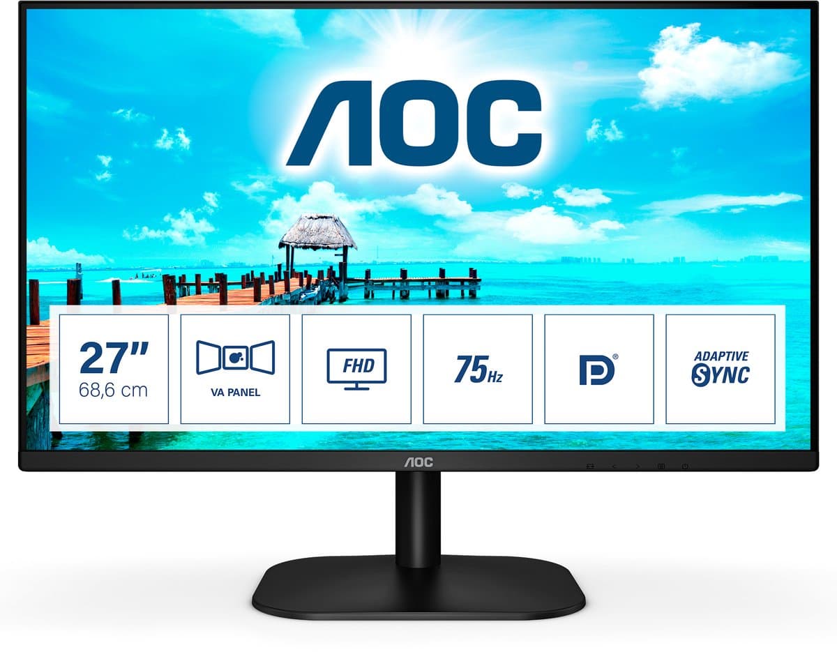 AOC B2 27B2QAM LED display 68,6 cm (27") 1920 x 1080 Pixels Full HD Zwart — afbeelding 1