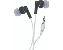 SoundLAB stereo in-ear earphones / zwart/wit - 1,2 meter