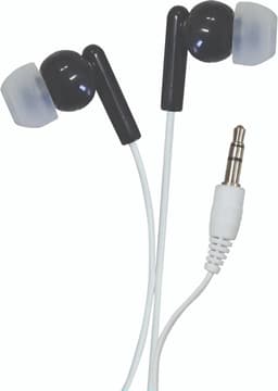 SoundLAB stereo in-ear earphones / zwart/wit - 1,2 meter — thumbnail 1