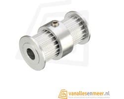 GT2-6 Dubbele Pulley voor 5mm as