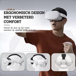 Elite Strap Geschikt voor Oculus /Meta Quest 2 - Verstelbaar - Hoofdkussen — thumbnail 5