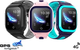 GPSHorlogeKids© - GPS horloge kind - smartwatch kinderen - WhatsApp - 4G videobellen - spatwaterdicht - SOS alarm - incl. SIM - OMNI Zwart — thumbnail 2