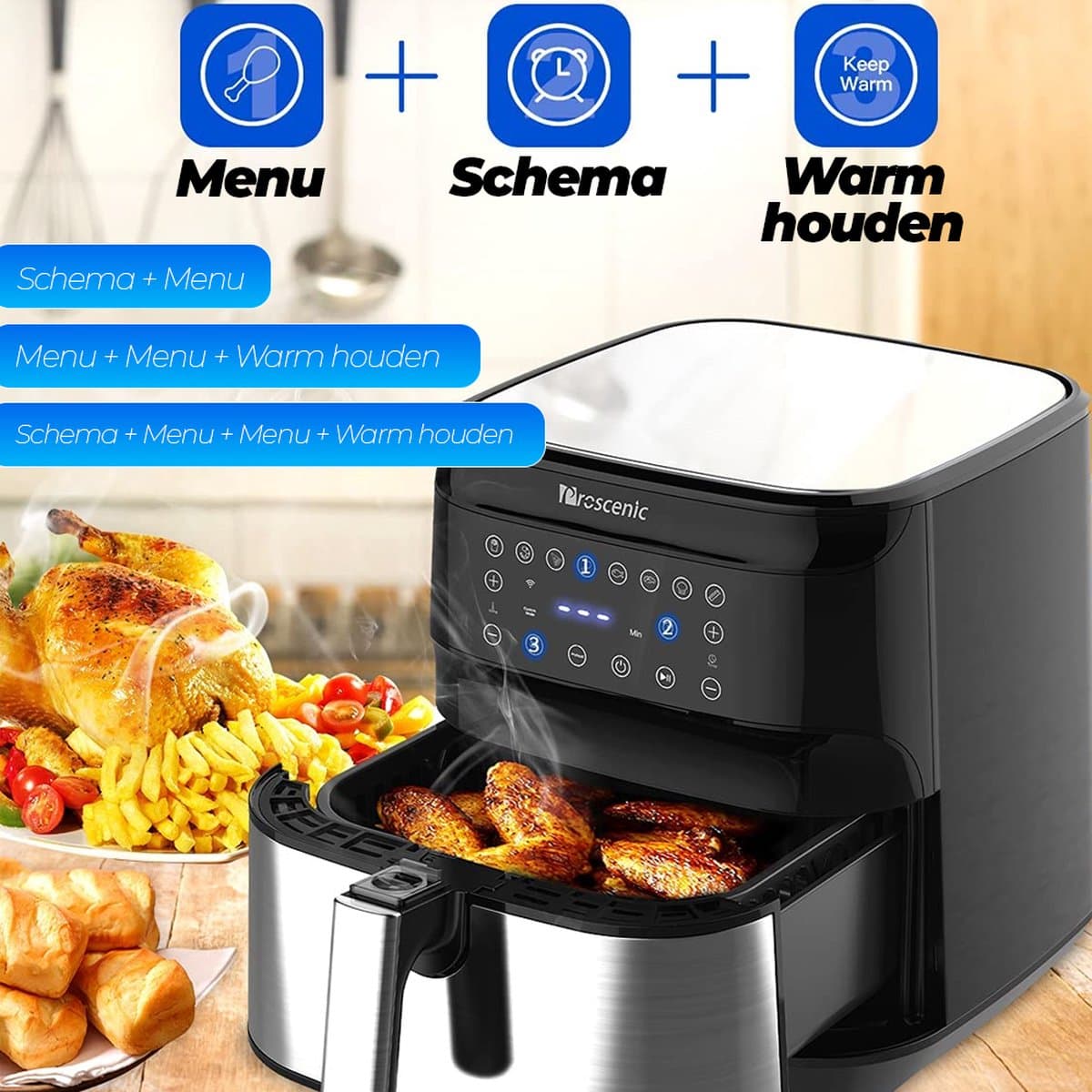 Proscenic T21 Heteluchtfriteuse - Touch Screen Paneel Friteuse - Airfryer - 5.5 Liter — afbeelding 1