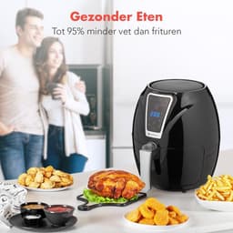 KitchenBrothers Mini Airfryer - 3,5 Liter - 1300W - PFAS-Vrij - 80ºC tot 200ºC - Kleine Heteluchtfriteuse voor 1, 2 en 3 Pesonen - Zwart — thumbnail 5