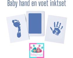 Baby Yaya inktset - Baby - voetafdruk - handafdruk - jongen - kraamcadeau - babyshower - baby geschenkset - blauw