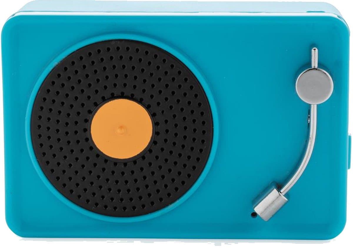 Xd Collection Minispeaker Vintage Draadloos 7,5 Cm Abs Blauw — afbeelding 1