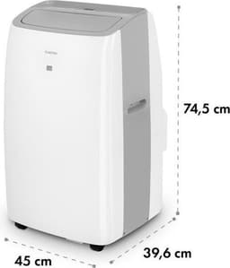 Klarstein Mobiele airconditioner met luchtafvoerslang, 4-in-1 airconditioner, ventilator, luchtontvochtiger & nachtmodus, kleine & draagbare airconditioner voor thuis & op kantoor, laag verbruik, 14000BTU,1 kW voor 65 m² - Afstandsbediening — thumbnail 25