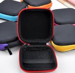 Oortjes opberg hoesje - Case - Etui - Organizer - Voor oordopjes en laadkabels - USB - Roze — thumbnail 3