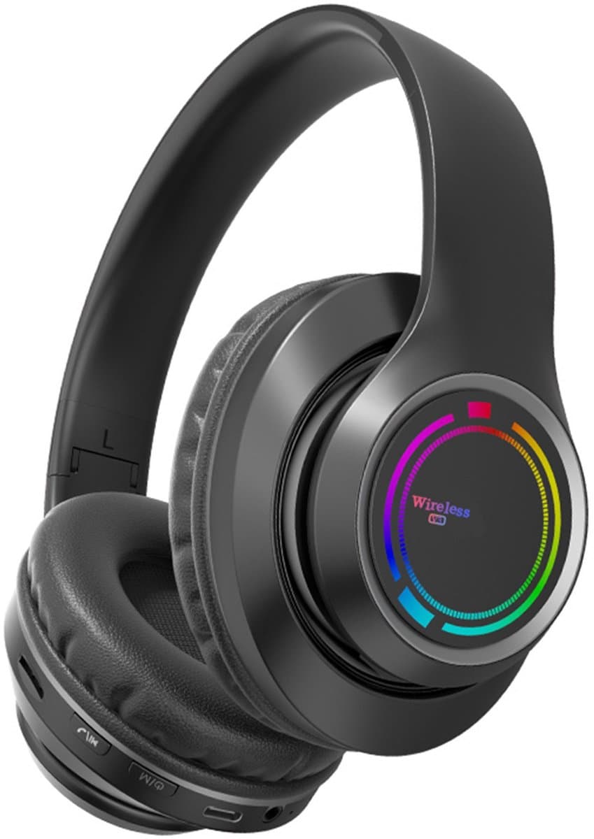 KINSI Draadloze Bluetooth-headset, over-ear gaming-hoofdtelefoon met achtergrondverlichting, Bedrade headset, RGB-ruisonderdrukking — afbeelding 1