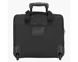Laptoptrolley 43 X 21 X 41 cm, Geschikt voor Laptops tot 39,6 cm (15,6 Inch), Rolkoffer met Telescopisch Handvat, Notebooktas voor Werk, Reizen en Kantoor, Zwart