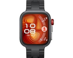 HUAWEI WATCH FIT 4 Pro - Zwart Fluorestomeer horlogeband | Ultra slank design | ECG functie | Geavanceerde sportmodi | Tot 10 dagen batterijduur | Compatibel met iOS & Android