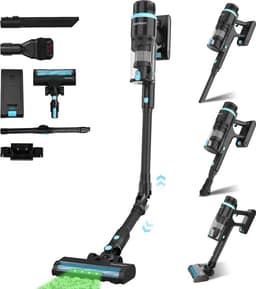Sophitech DustVision 380W - Steelstofzuiger Draadloos – 26kPa Zuigkracht – Lichtgewicht, Snoerloos & Zakloos – 4 Opzetstukken – Ideaal voor Dierenharen — thumbnail 1