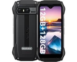 Blackview N6000SE - Mini Robuuste Smartphone - 128GB - Octa Core - 4.3 inch HD+ - 4G Dual SIM - Android 13 - IP68 Waterdicht - Outdoor Mobiele Telefoon - NFC GPS - Zwart