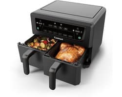 Cuisinart - XXL Dual-Zone Airfryer - Heteluchtfriteuse 2x5,2 - 2400W - 7 programma's - PFAS-vrije keramische coating - 2 manden voor tot 12 porties - Zwart