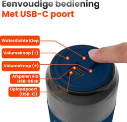 Xssive Bluetooth Speaker Draadloos - Kleine Speaker met Krachtig Geluid - Mini Portable Speaker - Draagbare Luidspreker met RGB-verlichting — thumbnail 3