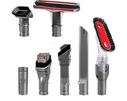 ZENC® Opzetstuk Accessoires Set Geschikt voor Dyson V6 & DC's Steelstofzuiger - Mondstuk - Zuigmond - Stofzuigeraccessoires - Grijs