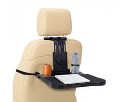 Mobiclinic Staycar - Auto tafel - Auto dienblad - Voor Laptop Achterbank - Verstelbaar - Opvouwbaar - Autostoel Organizer met Tablet Houder - Autostoel Organizer - Dubbele onderzetter - Ondersteuning voor mobiel en tablet