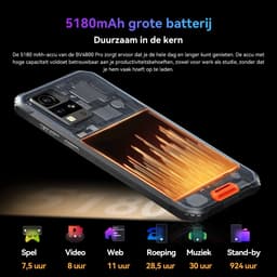 Blackview BV4800 Pro 12GB+128GB Outdoor Smartphone 6.56 inch Android 14, IP68 waterdicht Dual 4G LTE, NFC, OTG, GPS, FM, Zwart — thumbnail 5