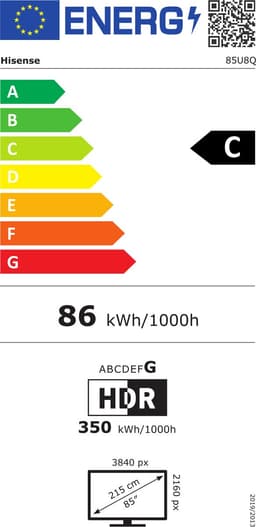 Hisense 85U8Q - 85 inch - 4K MiniLED - 2025 — thumbnail 2