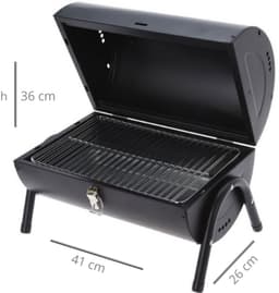 BBQ - tafel model - houtskool - cilindervorm - 2 zijdig bruikbaar — thumbnail 2