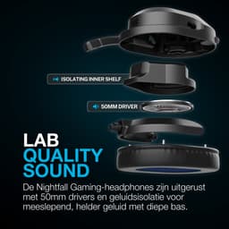 JLab Nightfall Draadloze Gaming Headset met Microfoon - Bluetooth - 70 Uur Afspeeltijd - Draadloze Koptelefoon - Headset PS5 - Koptelefoon met microfoon - Verwisselbare Hoofdband - Met USB Dongle — thumbnail 5
