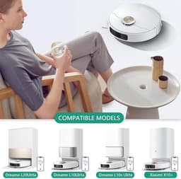 PolkaHome® 12 stuks stofzakken compatibel met Dreame L10s Ultra / L10s Pro Ultra / L10 Ultra / L20 Ultra / L30 Ultra / Xiaomi X10+ / X20+ / X40 Ultra – Grote capaciteit, stofzuiger stofzak, reserveonderdelen en accessoireset, stof zakken — thumbnail 5