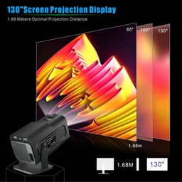 Mini beamer - Projector - Beamerscherm - Projectiescherm - Outdoor & Indoor Projector - — thumbnail 2
