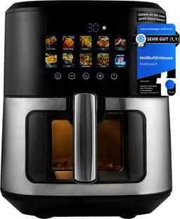 ProfiCook PC-FR 1286 H friteuse Enkel 6,5 l Vrijstaand 1700 W Heteluchtfriteuse Zwart, Roestvrijstaal — thumbnail 7