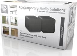 Zwarte 4 inch full range mini opbouw luidsprekerset 80 watt — thumbnail 2