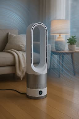 Ryze3 WindForce Ventilator - Bladeless Fan - Torenventilator - Electrisch - 8 Snelheden - 30W - 8000RPM – 80 Graden Draaibaar - Wit — thumbnail 4