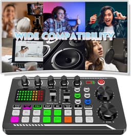 DJ Draaitafel - DJ Mix Set - Dj Mixer Effecten En Stemwisselaar - DJ Controller - Live Geluidskaart En Audio-Interface - Bluetooth Stereo Audio Mixer - Zwart — thumbnail 3