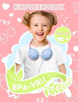 StayPowered Kinderheadset - Gehoorbescherming en Gemoedsrust Gecombineerd! - met Volumebegrenzing - Kristalhelder Stereogeluid - Draaibare Oorschelpen - Verstelbare Hoofdband - Compact Design - Paars/Roze - Levering Sneller dan Aangegeven! — thumbnail 4