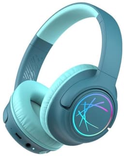 StayPowered Koptelefoon voor Kinderen - de Ultieme Kinderhoofdtelefoon met 43 Uur Speeltijd en Veilige Volumebegrenzing - Ingebouwde Verlichting - Opvouwbaar Ontwerp - USB C - Bedraad/Bluetooth -Lichtblauw - Levering Sneller dan Aangegeven! — thumbnail 1