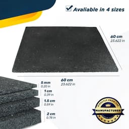 Anti Trillingsmat Wasmachine - en Wasdroger - Geluidsdempende Antislip Mat - Rubber Mat Trillingsdempers - Trillingsdempers wasmachine – Extra dik - Voetjes wasmachine & droger - Wasmachine demper – Anti trillings - vibratie - dempers pads – Antislip — thumbnail 4