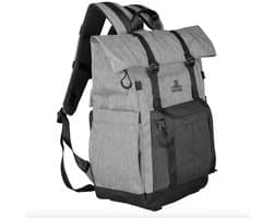 Undercover Dsign Cameratas - Waterdichte rugzakhoes - Camera riem - Reistas - Camera tas - Grijs Denim - Rugzak laptop - Laptoptas 16 inch