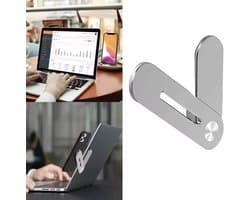 CHPN - Magnetische Telefoonhouder voor aan Laptop - Bureau - Beeldscherm clip voor telefoon - Telefoon houder - Klem voor extra scherm - Aluminium - Zilverkleurig