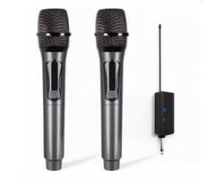 Tech Essentials Draadloze Microfoon - 2 Stuks - USB-C Oplaadbaar - Extra bereik - Karaoke - ASMR - Studio - Geschikt Voor Partybox - 3.5-6.3mm Jack