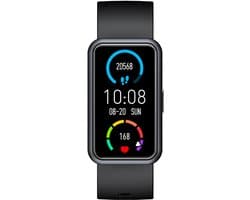Abyx Fit Etna - Smartwatch met Gebogen Touchscreen - Zwart