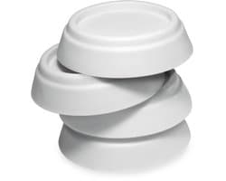 4x Dparts wasmachine trillingsdempers - wit - dempers van rubber - anti trilling schokdempers voetjes