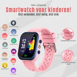Ohome Smartwatch kinderen - Horloge Kind - Kinder Smartwatch - Tracker voor Kinderen - Kinderhorloge Jongen en meisjes - Roze — thumbnail 3