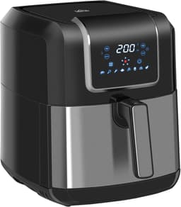 Premie Airfryer - 6,5L - met 8 menu's LED-display - 80ºC tot 200ºC - 1700W - Zwart+Grijs — thumbnail 1