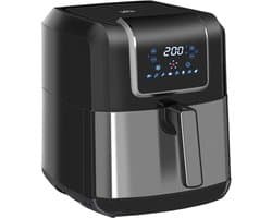 Premie Airfryer - 6,5L - met 8 menu's LED-display - 80ºC tot 200ºC - 1700W - Zwart+Grijs