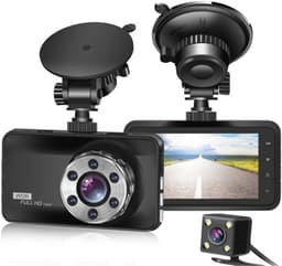 Dashcam - Dashcam voor Auto - 1080p - Full HD - Dubbele Dashboardcamera - voor In- en Uitgaande Auto's - 170° Groothoek - HDR - met 3.0 inch LCD-scherm - Nachtzicht - Bewegingsdetector - G-Sensor - USB - HDMI - Zwart — thumbnail 1