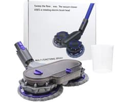 Sillar, dweilopzetstuk, mop dweil, vloermop met afneembare watertank, vervanging voor Dyson V7 V8 V10 V11 V15, elektrisch dweilopzetstuk met watertank en 2 moppen