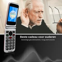 Senioren Mobiele Telefoon 4g - Senioren GSM - Rood — thumbnail 4