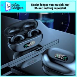 Draadloze oordopjes met oorclip Kaki - Sport Oordopjes - Geschikt voor Apple en Android - Bluetooth 5.3 - Draadloze oortje Bluetooth - Sport Oordopjes - Bluetooth Oordopjes - Draadloze Oordopjes - Oortjes Draadloos - In-Ear Oordopjes — thumbnail 4
