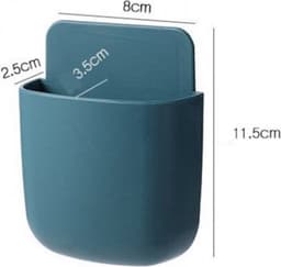 Telefoonhouder stopcontact - 6 Stuks - Afstandsbediening Houder - Opbergdoos voor wandmontage - organizer aan de muur - Muurhouder - Telefoon wandhouder - ABS - Zelfklevende - wand organizer - 2.5 x 8 x 11.5 cm — thumbnail 3