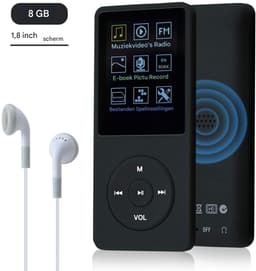 Draagbare MP3 Speler 8GB Met Verliesloze Geluidskwaliteit En 70 Uur Accuduur — thumbnail 2