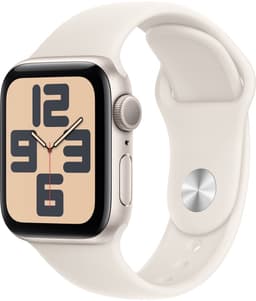 Apple Watch SE 2024 40mm Starlight Aluminium Case with Starlight Sport Band - M/L — thumbnail 1